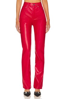 Брюки AFRM Faux Leather Heston Straight Leg, цвет Jester Red