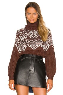 Свитер Tularosa Cayleen Fair Isle, цвет Brown &amp; Ivory