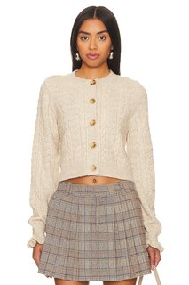 Кардиган Tularosa Palmira Cropped Cable, бежевый