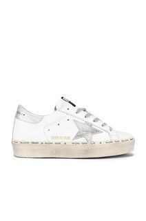 Кроссовки Golden Goose Hi Star, цвет White &amp; Silver