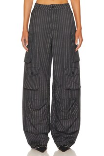 Брюки AFRM Parker Cargo, цвет Charcoal White Pinstripe