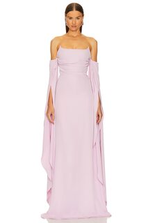 Платье GIUSEPPE DI MORABITO Strapless Drape Sleeve Gown, цвет Light Pink
