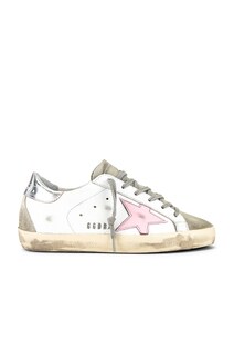 Кроссовки Golden Goose Superstar, цвет White, Ice, Orchid Pink, &amp; Silver