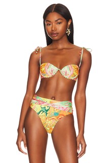 Топ бикини Agua Bendita x REVOLVE Donna, цвет Makie Yellow