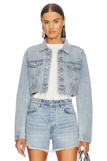 Куртка GRLFRND Evie Cropped Denim, цвет Riviera