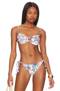 Топ бикини Agua Bendita Talia Bandeau, цвет Ross Multicolor