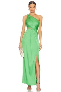 Платье AMUR Deena One Shoulder Gown, цвет Green Daylily