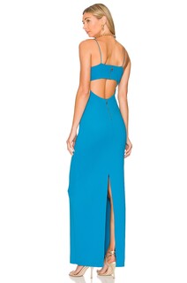 Платье макси Alice + Olivia Nelle Spaghetti Strap, цвет Ocean Blue