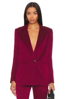 Блейзер Alice + Olivia Denny Notch Collar Bf, цвет Bordeaux