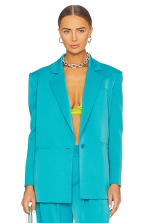 Блейзер Alice + Olivia Shan Strong Shoulder, цвет Ocean Floor