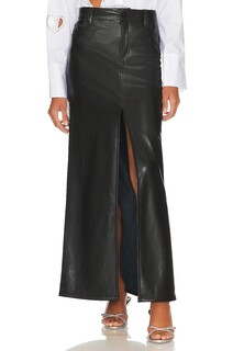 Юбка Alice + Olivia Rye Faux Leather, черный