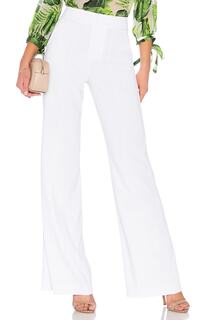 Брюки Alice + Olivia Dylan High Waisted Fitted, белый