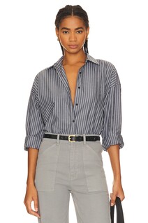 Рубашка NILI LOTAN Mael Oversized, цвет Black &amp; White Stripe