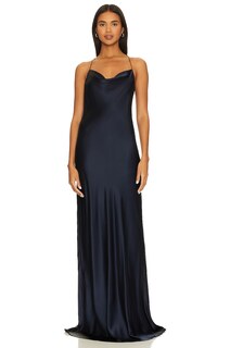 Платье NILI LOTAN Marianne Silk Gown, цвет Dark Navy