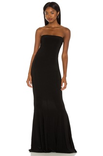 Платье Norma Kamali x REVOLVE Strapless Fishtail Gown, черный