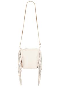 Боди ALLSAINTS Evaline Fringe Crossbody, белый