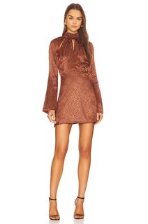 Платье мини House of Harlow 1960 x REVOLVE Gerona, цвет Chocolate Brown