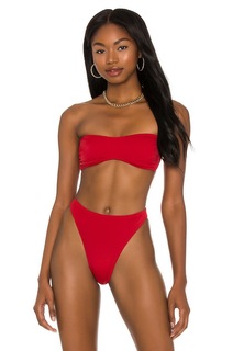 Бюстгальтер Norma Kamali x REVOLVE Sunglass Bikini Top, красный