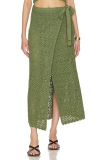 Юбка макси House of Harlow 1960 x REVOLVE Rina Maxi Wrap Skirt, цвет Forest Green