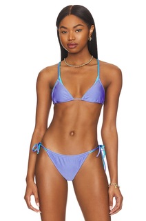 Топ бикини VDM x REVOLVE Lexi Reversible, цвет Metallic Purple &amp; Metallic Aqua