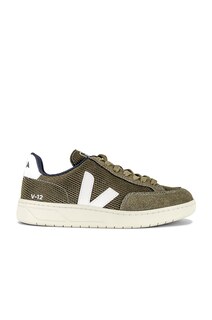 Кроссовки Veja V-12, цвет Olive &amp; White