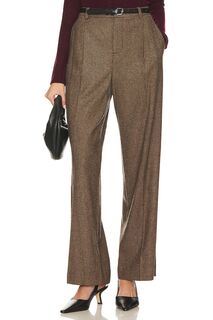 Брюки Vince Houndstooth Pleat Front, цвет Black &amp; Camel