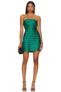 Платье мини Amanda Uprichard Arely, темно-зеленый