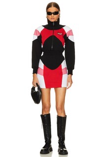 Платье Versace Jeans Couture Colorblock, цвет Black &amp; Red