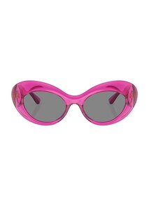 Солнцезащитные очки VERSACE Oval, цвет Pink Transparent