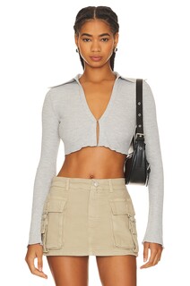 Топ h:ours Brayden Cropped Thermal, цвет Heather Gray