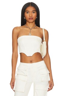 Топ h:ours Sedona Corset Crop, кремовый