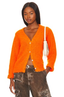 Кардиган American Vintage East, цвет Orange Fluo