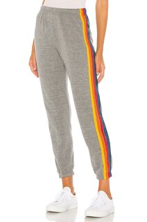 Спортивные брюки Aviator Nation 5 Stripe, цвет Heather Grey