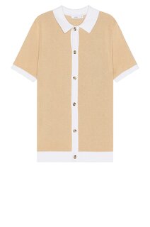 Рубашка onia COTTON TEXTURED BUTTON UP SHIRT YS2, цвет Beige &amp; White
