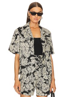 Рубашка ANINE BING Hamilton, цвет Black Floral Print