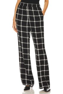 Брюки ANINE BING Owen, цвет Black &amp; White Plaid