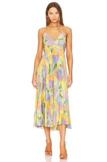 Платье ASTR the Label Blythe, цвет Yellow &amp; Lilac Abstract