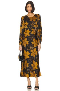 Платье ASTR the Label Quinn, цвет Black &amp; Mustard Floral