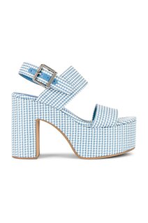 Сандалии Jeffrey Campbell Mood Platform, цвет Blue White Houndstooth