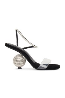 Сандалии Jeffrey Campbell The-Hustle, цвет Black Suede Silver