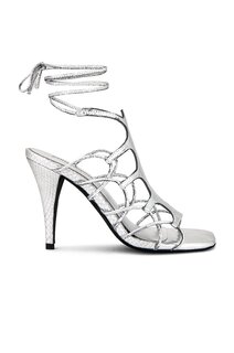 Сандалии Jeffrey Campbell Le-freak Heeled, цвет Silver Metallic Snake