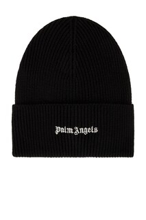 Шапка Palm Angels Classic Logo Ribbed, черный