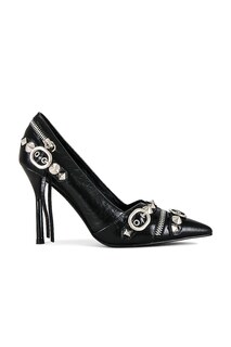 Туфли Jeffrey Campbell Roxxa, цвет Black Crinkle Silver