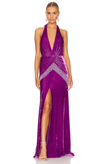 Платье макси PatBO Plunge Velvet, цвет Purple Velvet