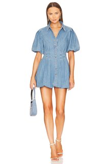 Платье JONATHAN SIMKHAI STANDARD Ciara Denim Shirting, цвет Vatia