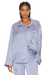 Рубашка Alexander Wang Pajama Long Sleeve, цвет Blue Bells