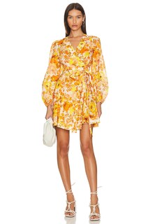 Платье мини Zimmermann Raie, цвет Yellow &amp; Orange Floral