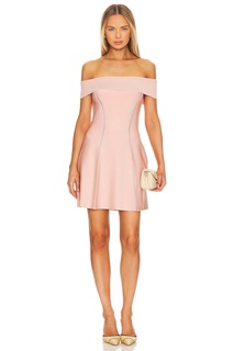 Платье мини Zimmermann Matchmaker Off The Shoulder, цвет Dusty Pink