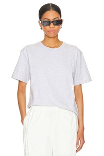 Футболка Alexander Wang Essential Short Sleeve, цвет Light Heather Grey