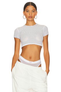 Футболка Alexander Wang Cropped Shirt, белый